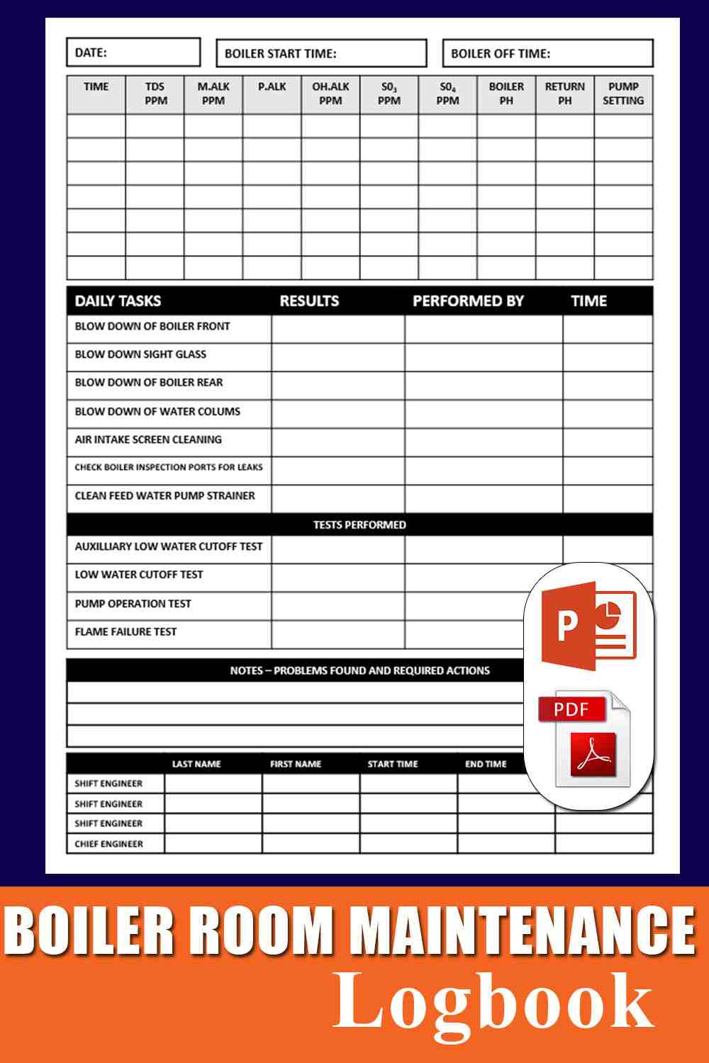 Steam Boiler Maintenance Checklist